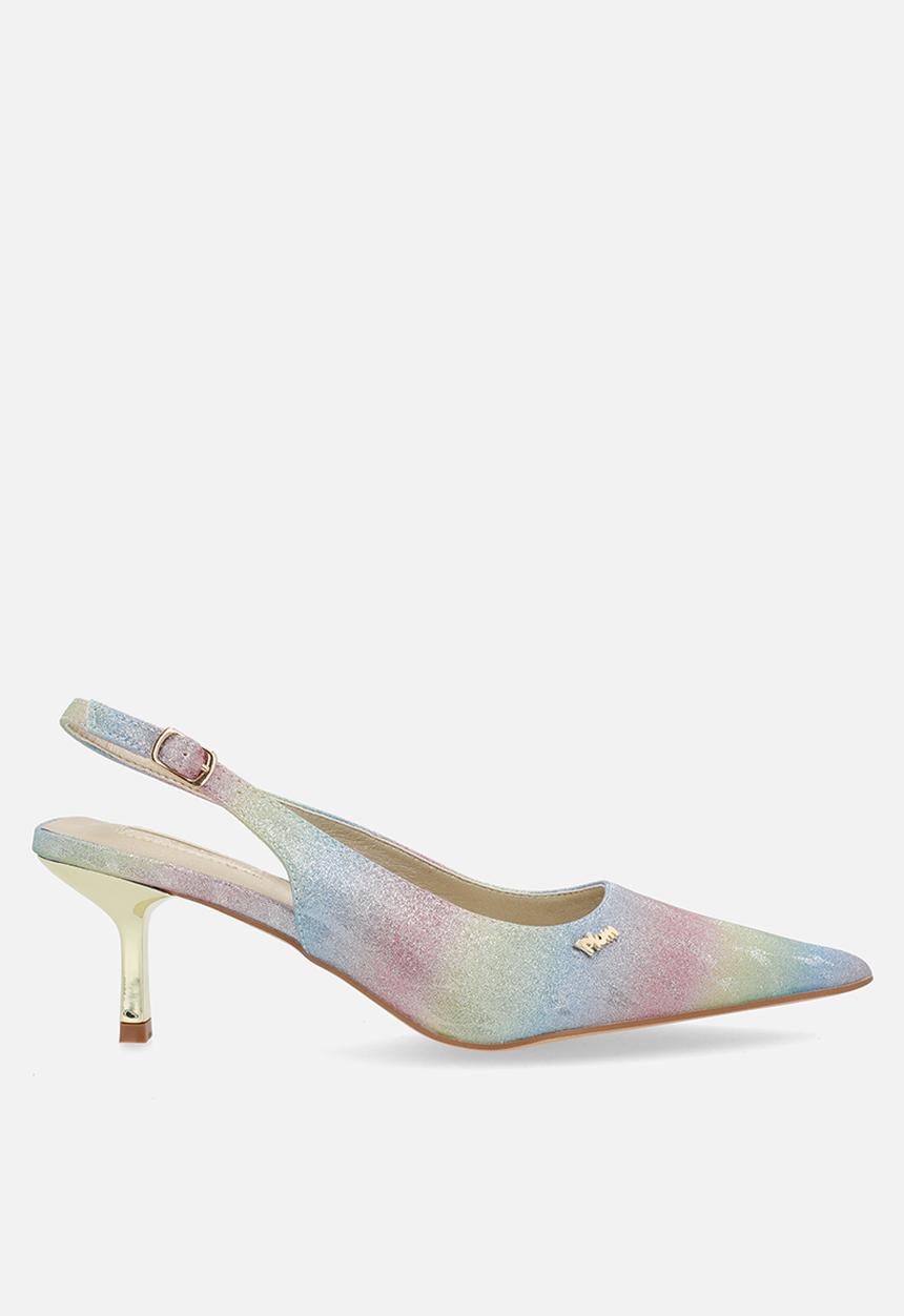 Plum - Smart slingback heel - gold ombre