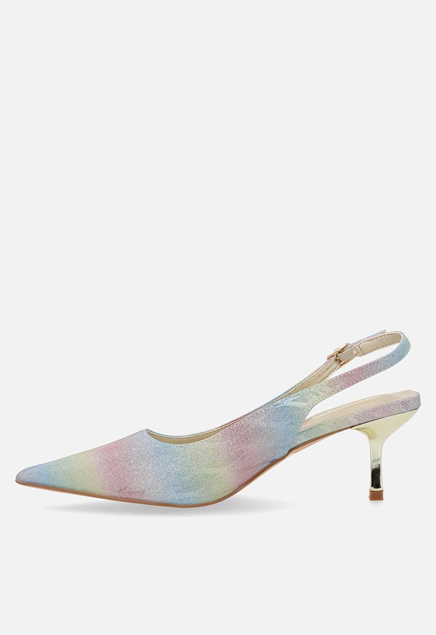 Plum - Smart slingback heel - gold ombre