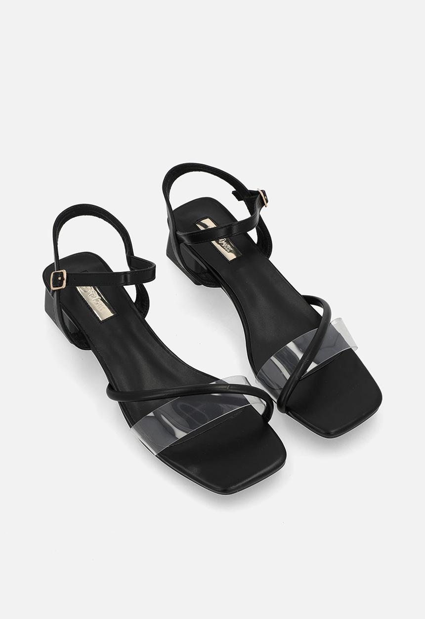 Plum - Anzel block heel - black