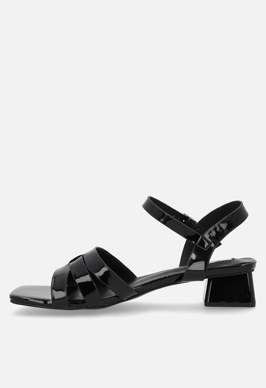 Plum - Hattie block heel - black