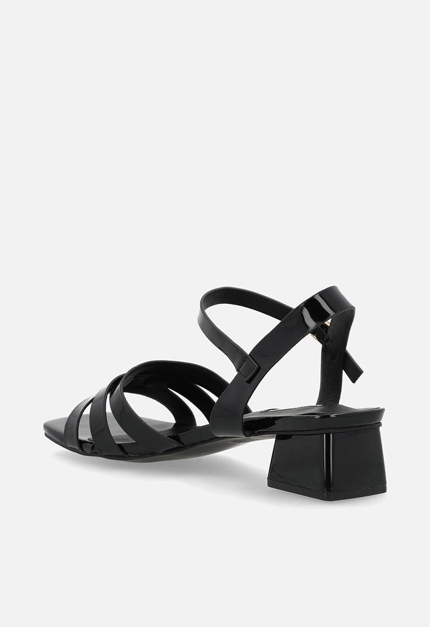 Plum - Hattie block heel - black