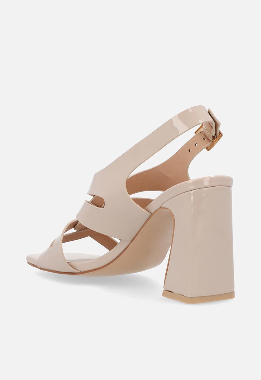 Plum - Esmeralda block heel - neutral