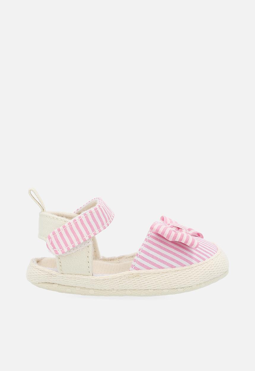 Pop Candy - Striped espadrilles-pink & white