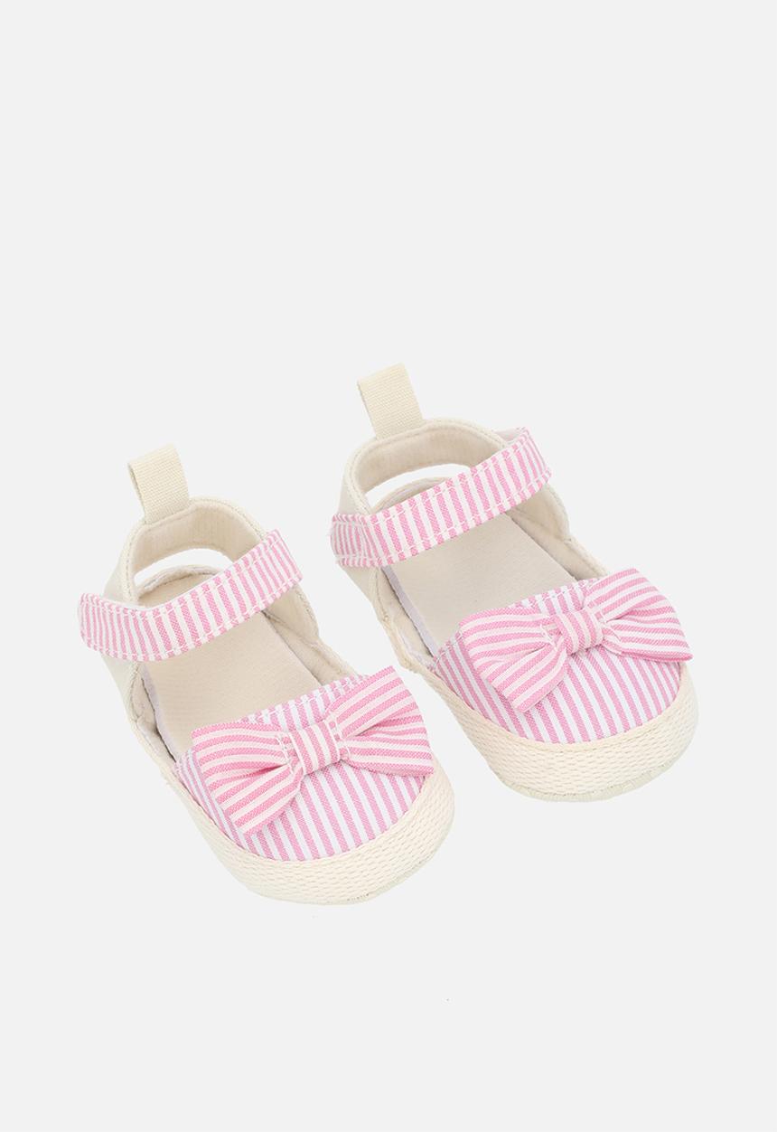 Pop Candy - Striped espadrilles-pink & white