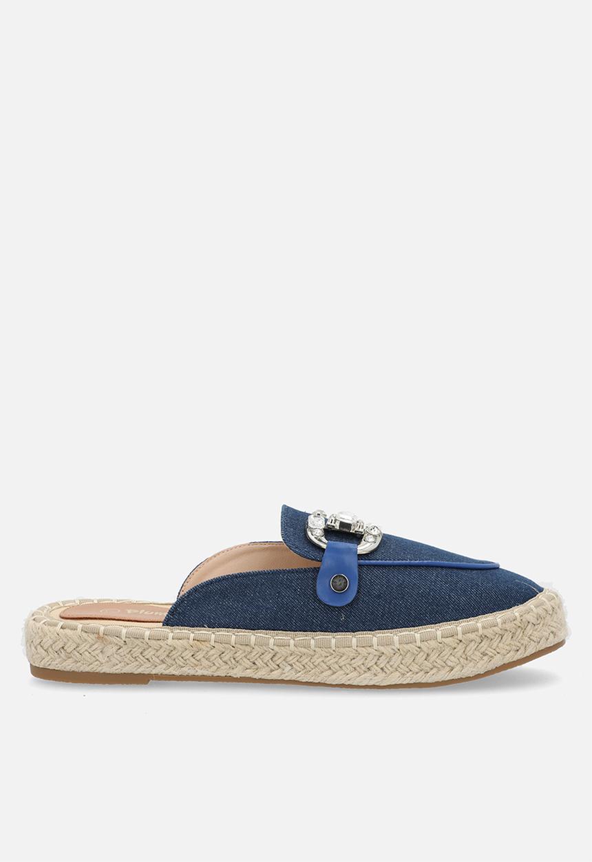 Plum - Jazzy espadrille flat - dark denim