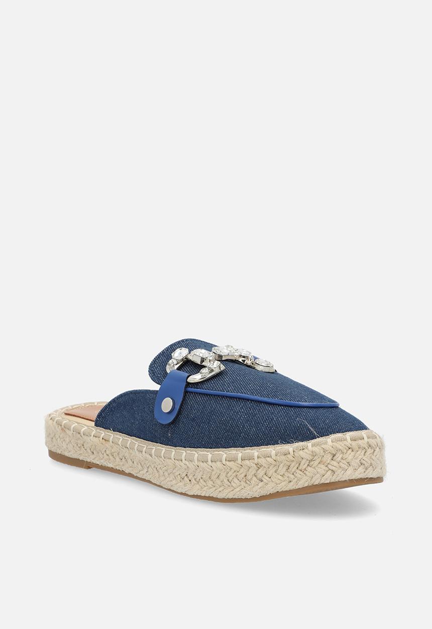 Plum - Jazzy espadrille flat - dark denim