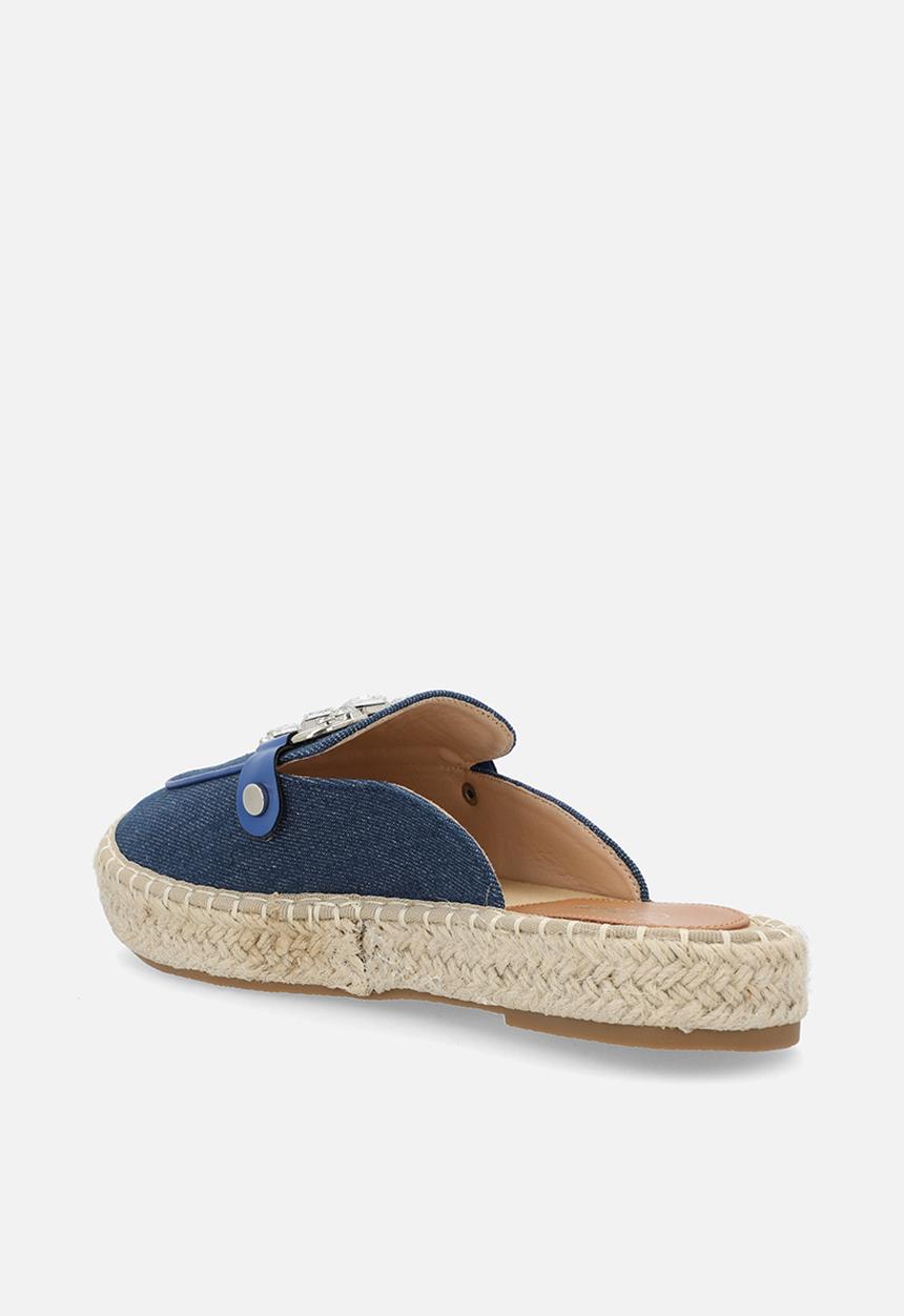 Plum - Jazzy espadrille flat - dark denim