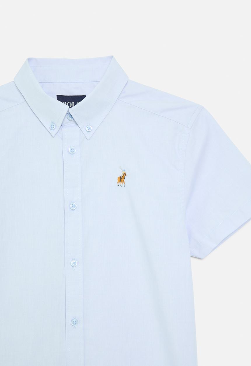 POLO - Boys brandon oxford short sleeve shirt - light blue
