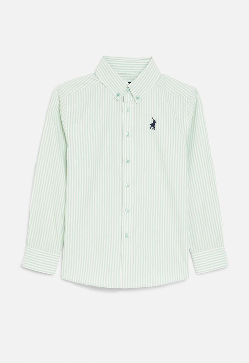 POLO - Boys heath striped long sleeve shirt - mint