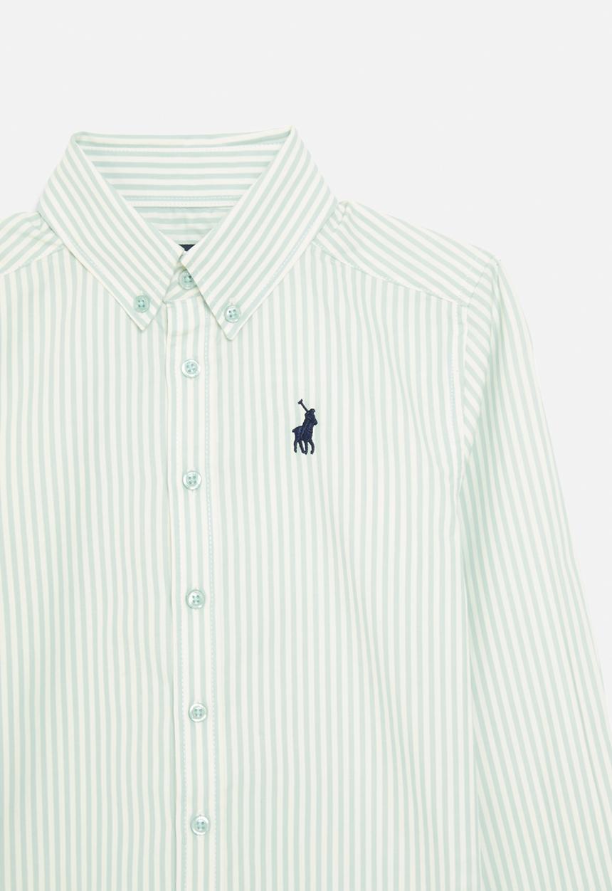 POLO - Boys heath striped long sleeve shirt - mint