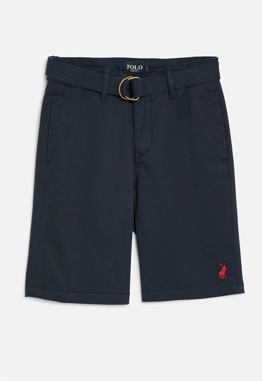 POLO - Boys andrew belted chino short - navy