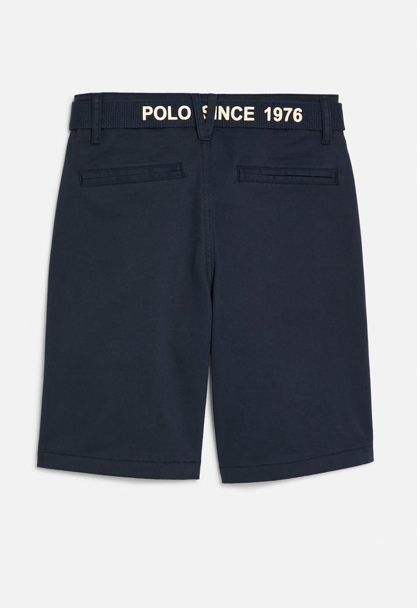POLO - Boys andrew belted chino short - navy
