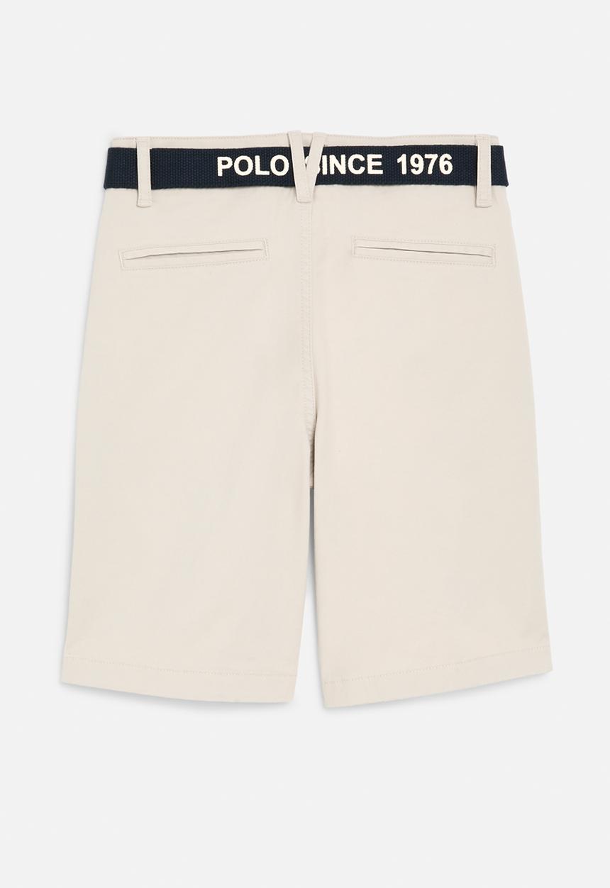POLO - Boys andrew belted chino short - stone