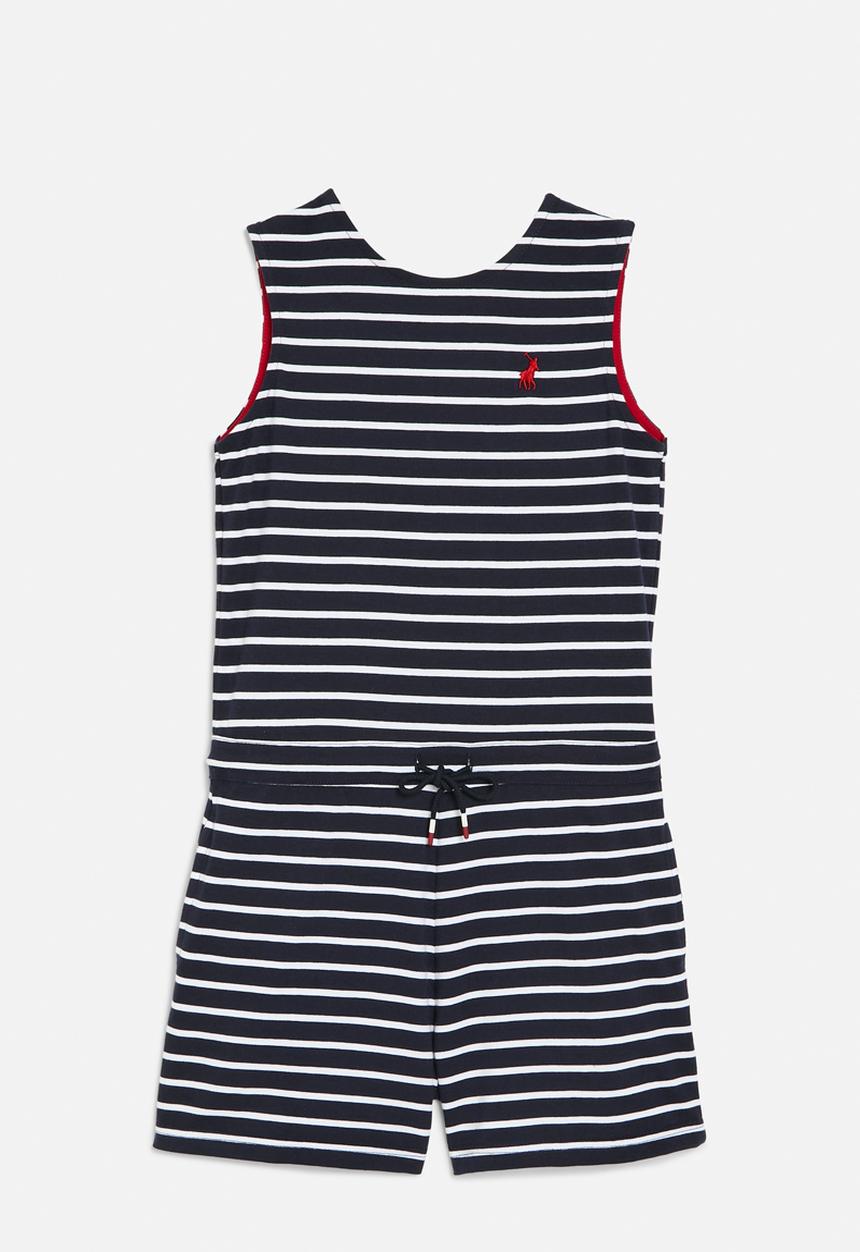 POLO - Girls gabriella sl striped jumpsuit - navy