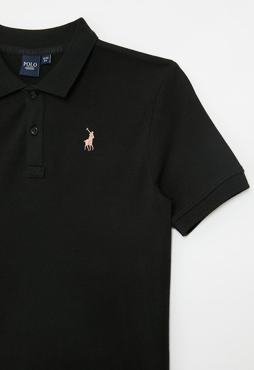 POLO - Boys austin short sleeve golfer - black2