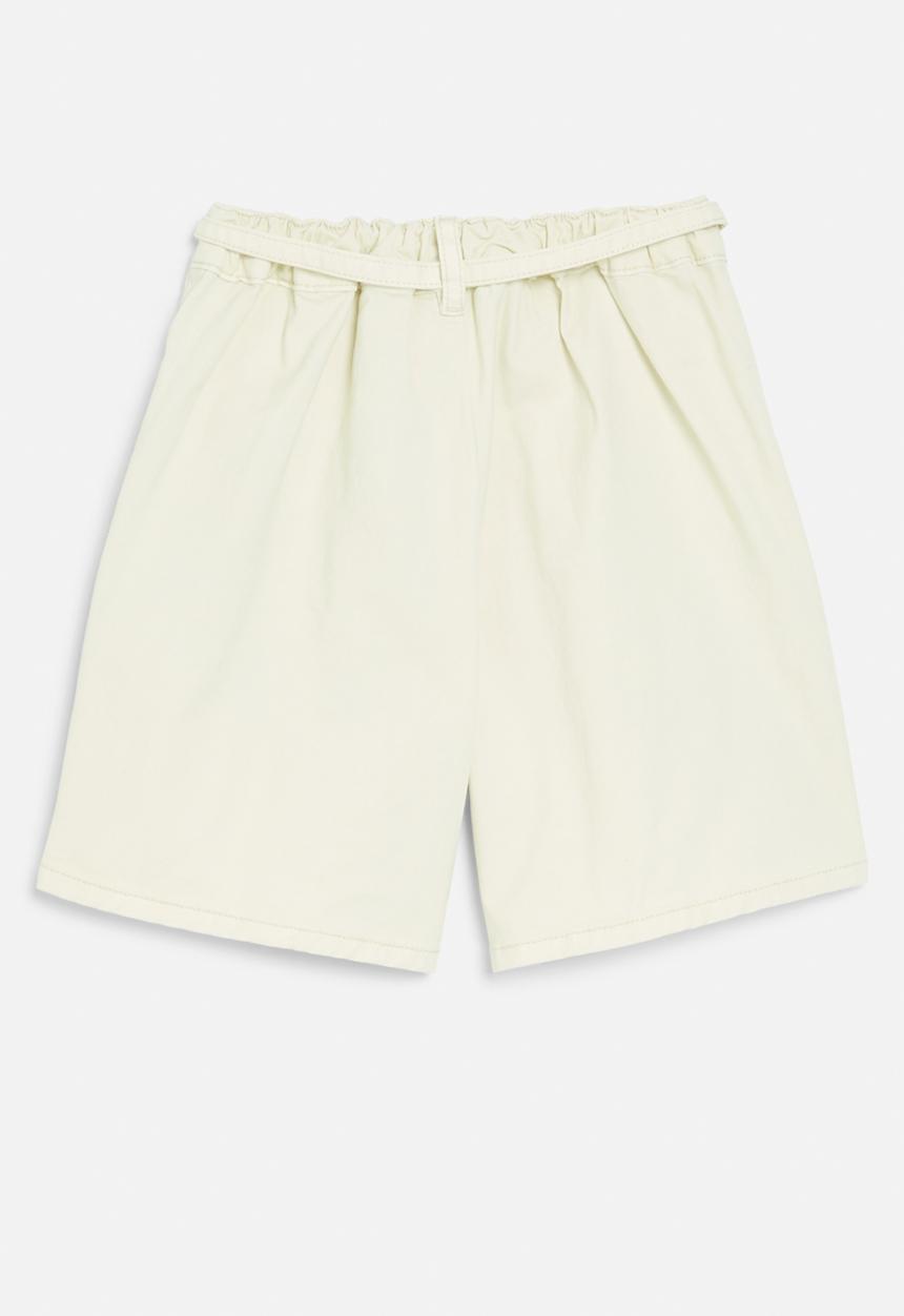 POLO - Girls ava denim short - off white