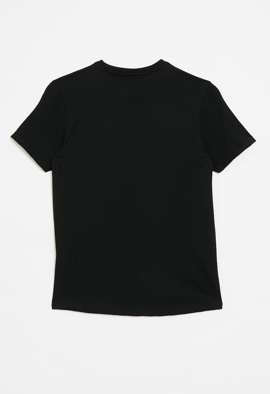 POLO - Girls maya sequin curved hem tee - black