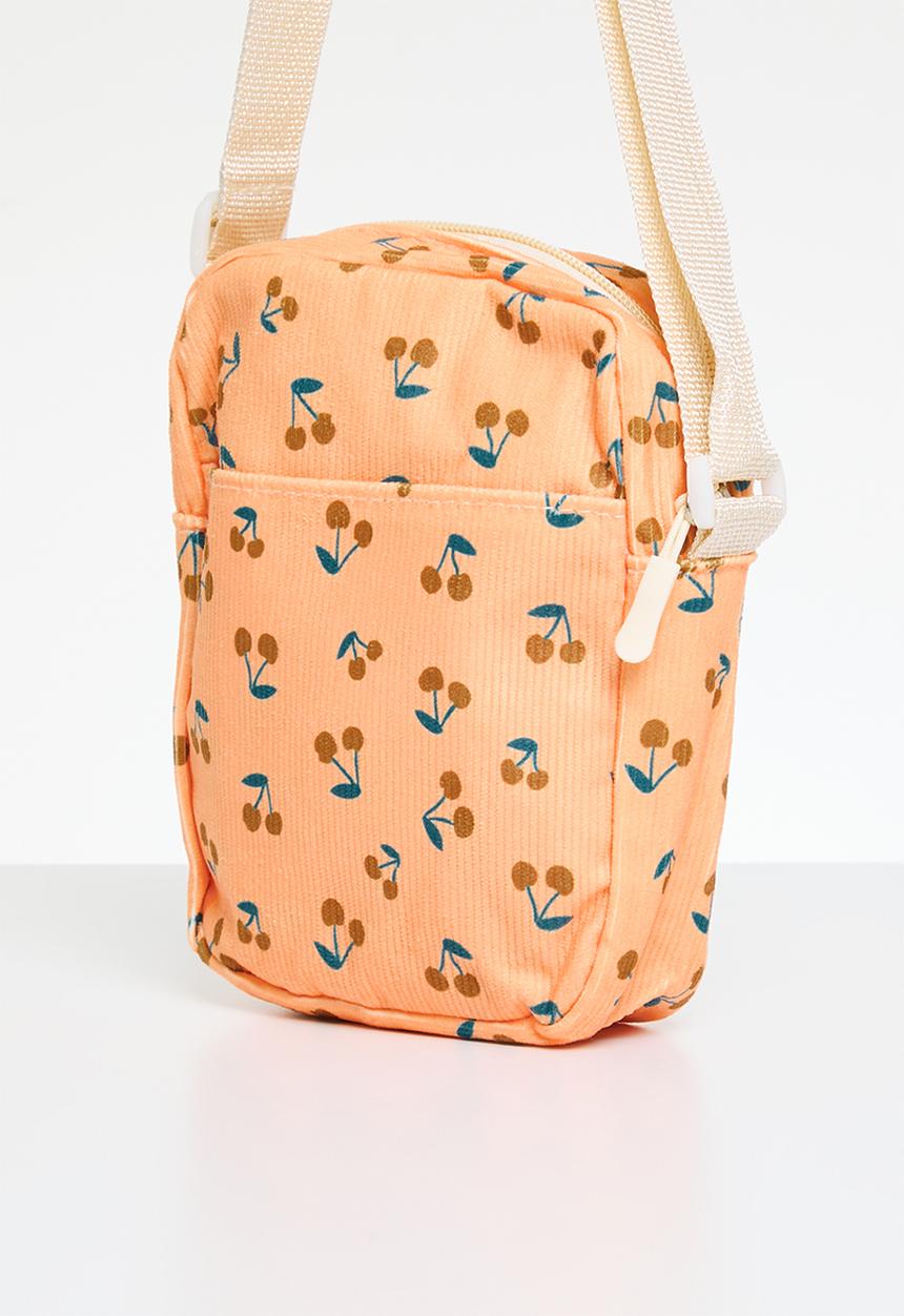 Pop Candy - Cherry print crossbody bag - orange
