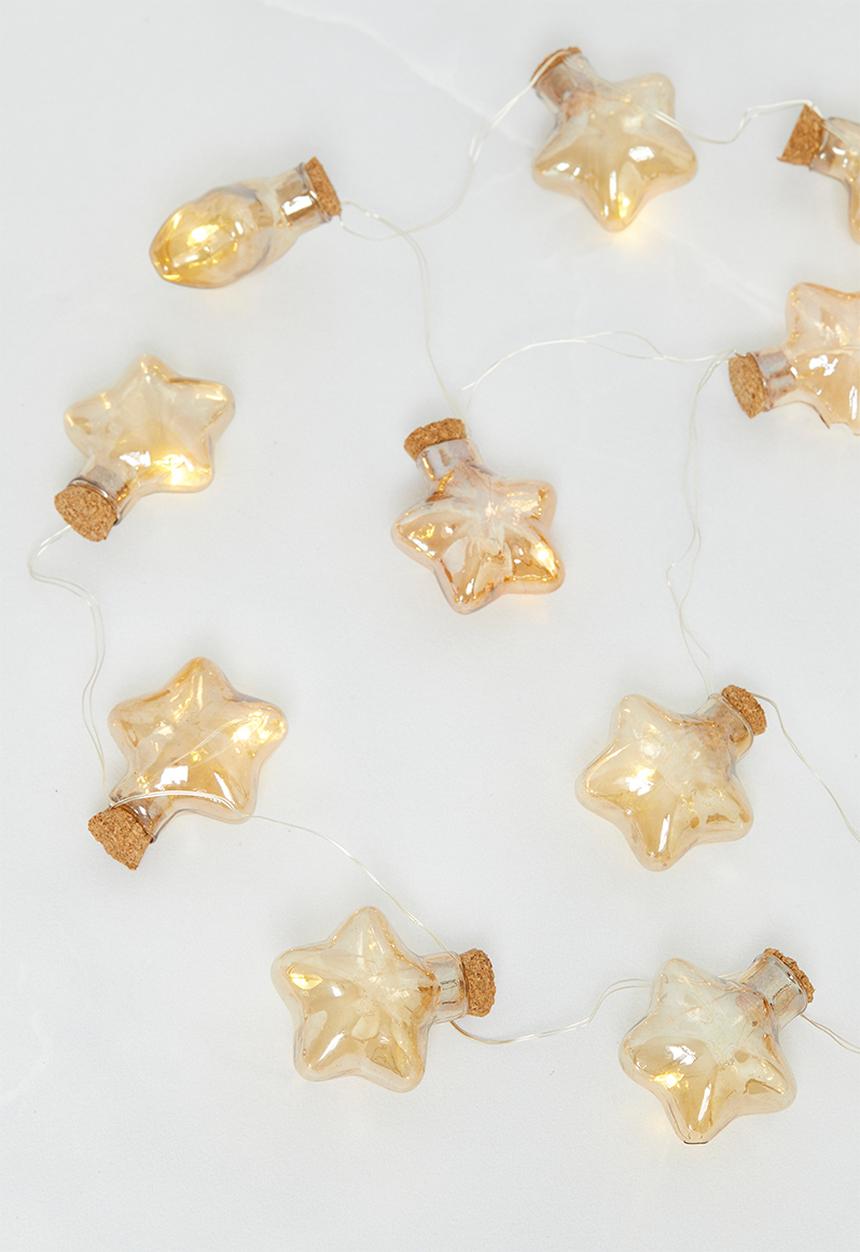 H&S - LED Star garland - gold