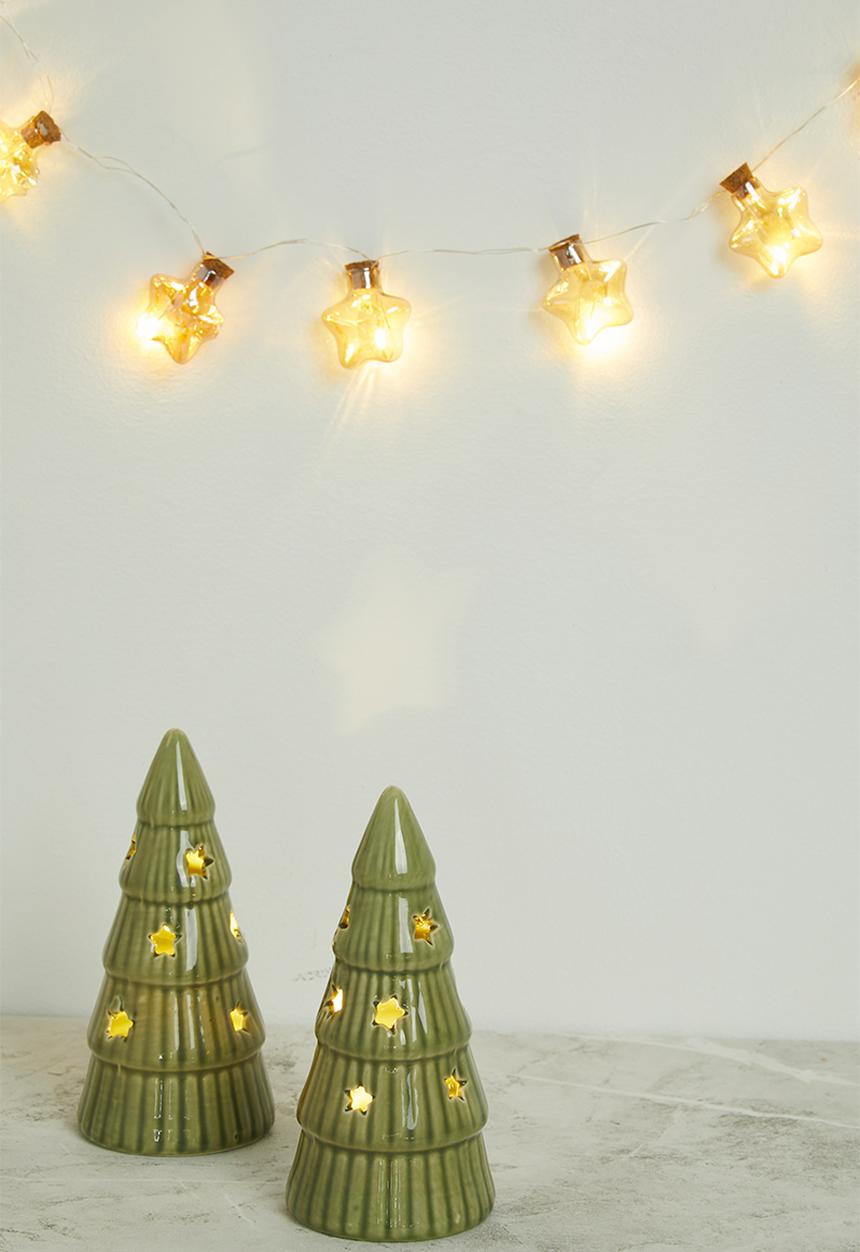 H&S - LED Star garland - gold