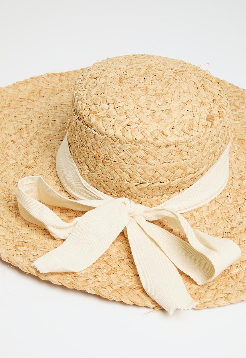 Superbalist - Sunburst ribbon sun hat-natural