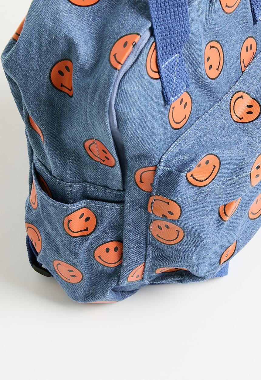 Pop Candy - Smiley print backpack - blue