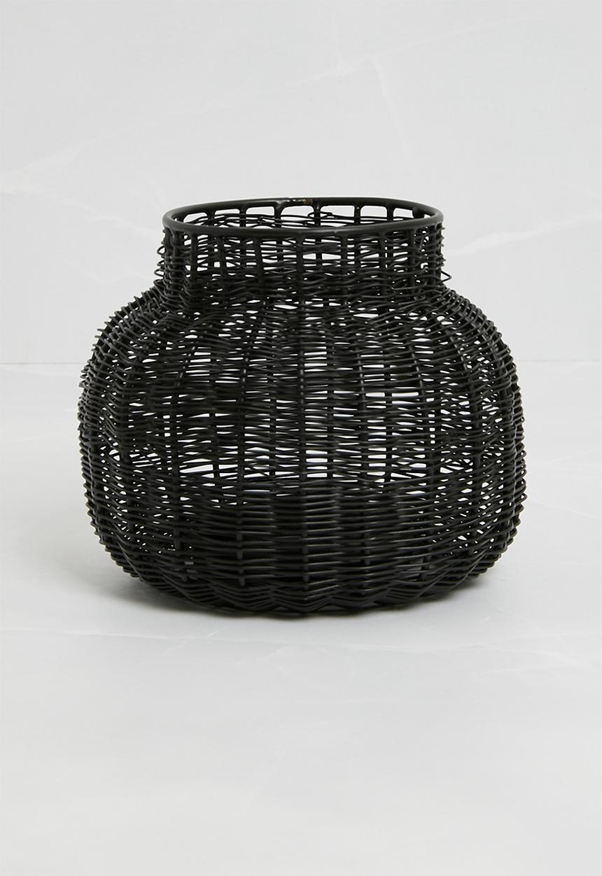 H&S - Mesh candle holder - black