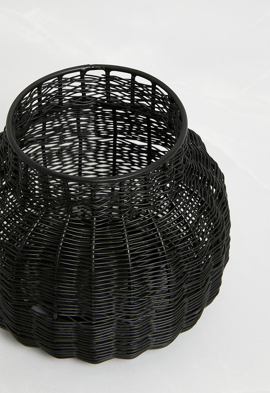 H&S - Mesh candle holder - black