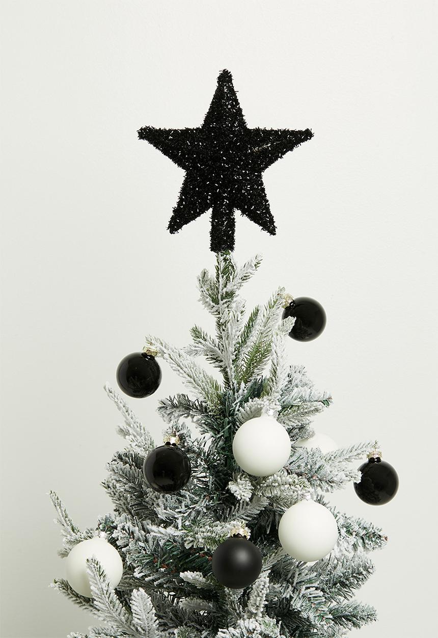 H&S - Tinsel tree topper - black