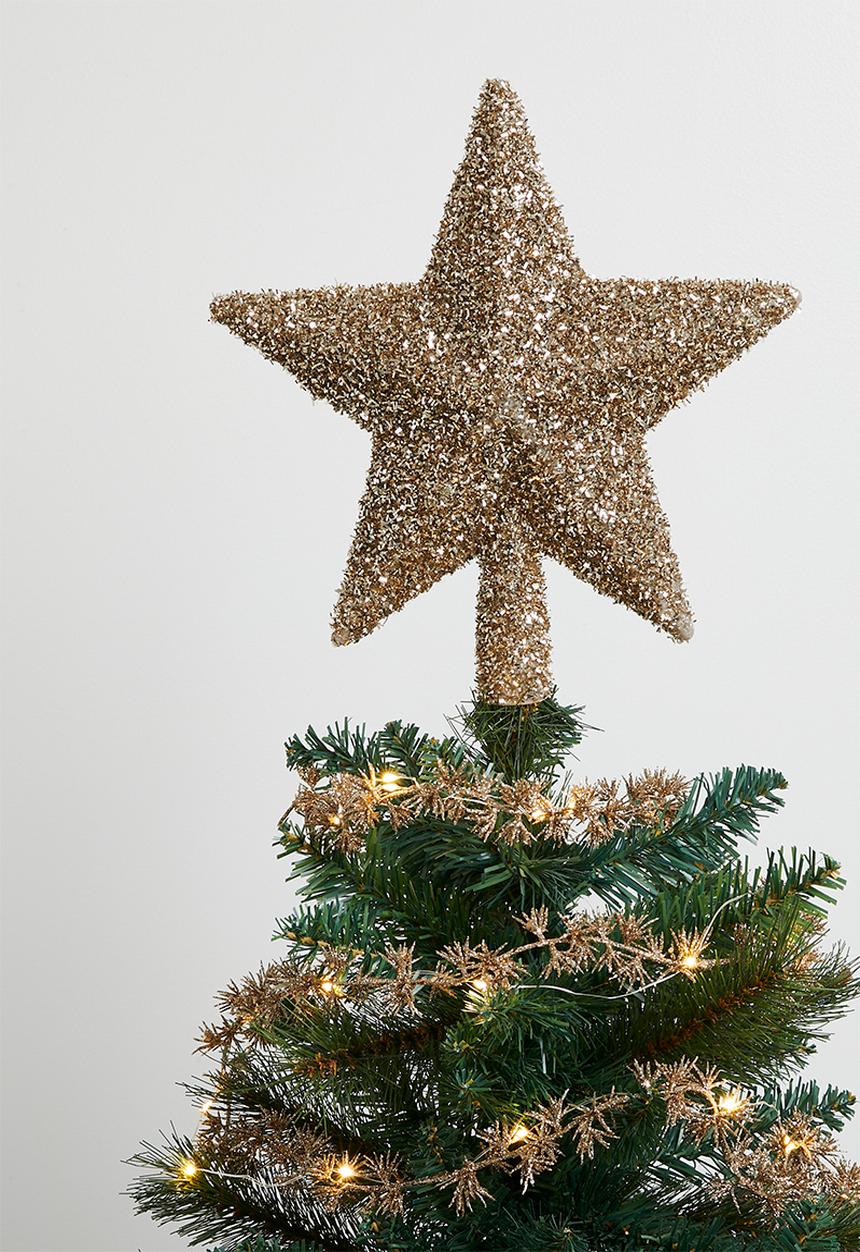H&S - Tinsel tree topper - champagne