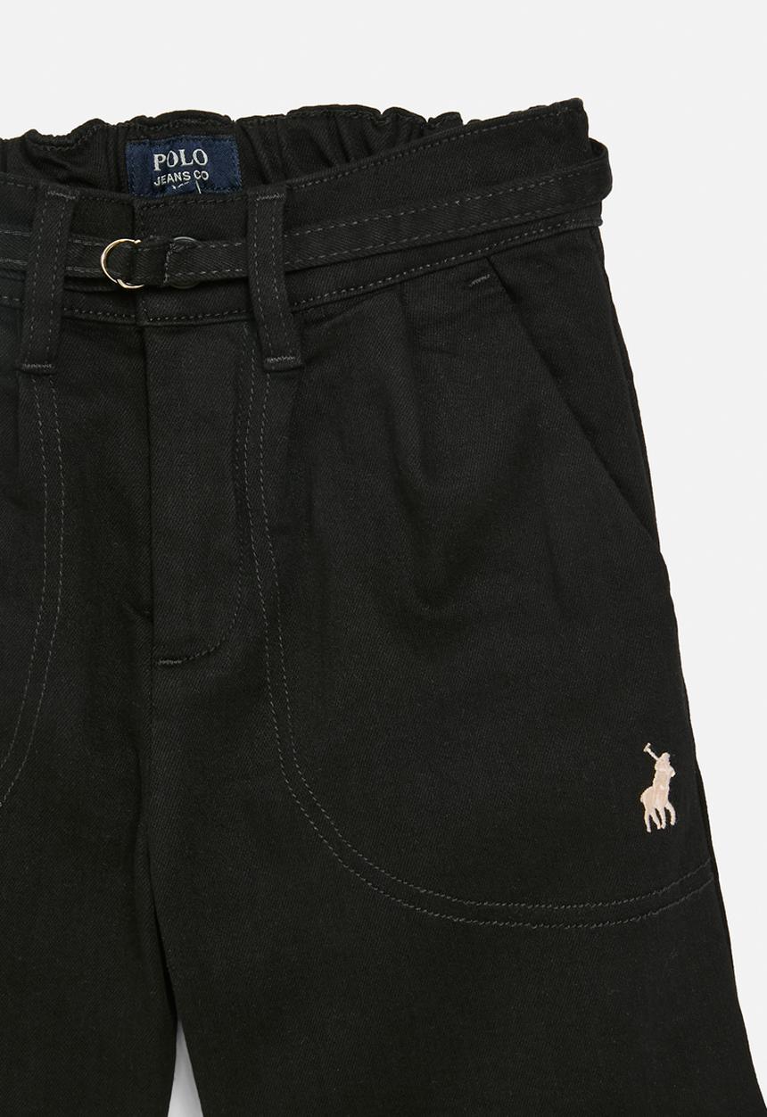 POLO - Girls ava denim short - black