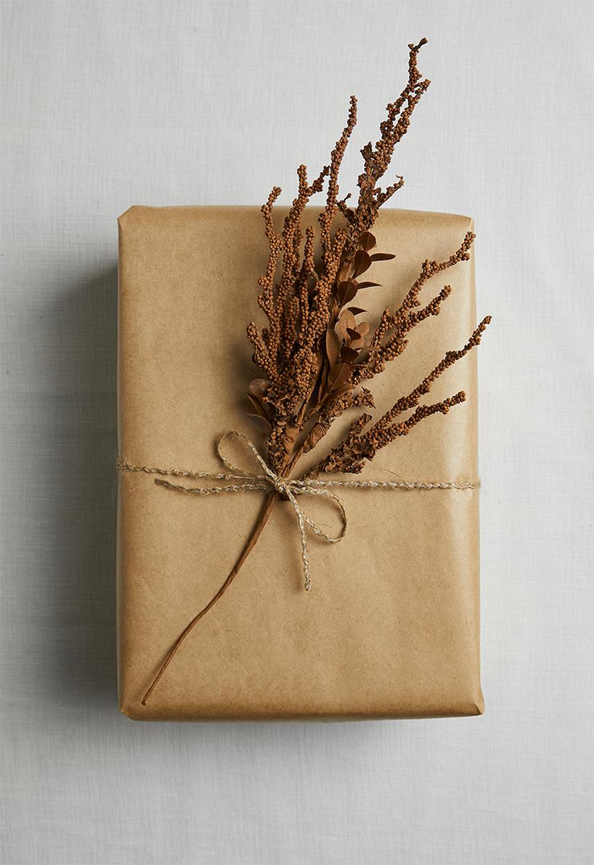 H&S - Leafy Berry Branch set of 3 - Natural