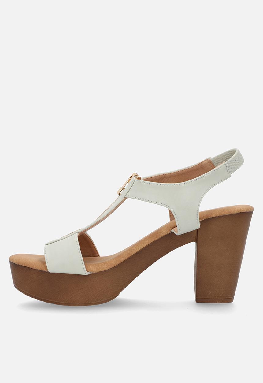 Butterfly Feet - Kayla 5 block heel - bone