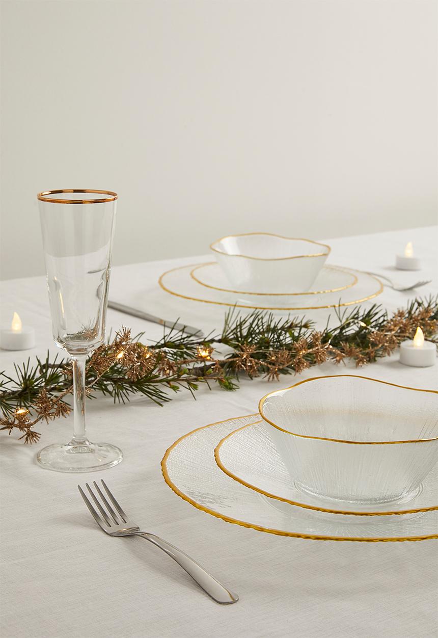 Excellent Houseware - Festive dinner plate set of 2