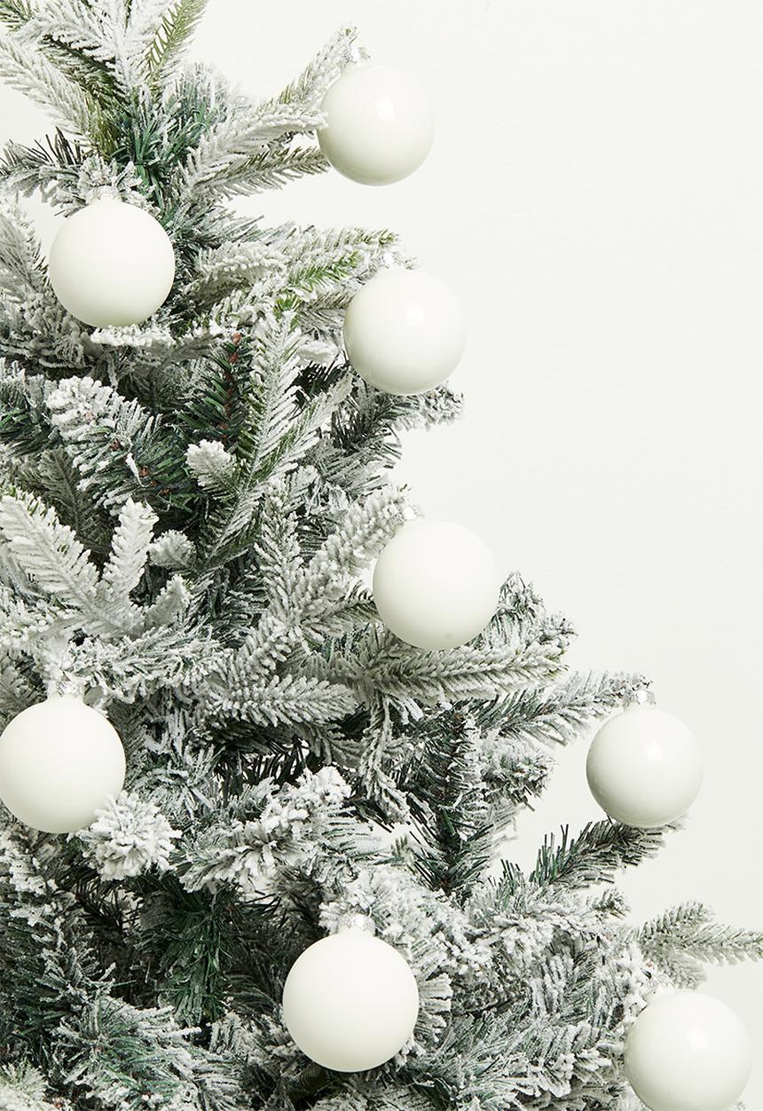 H&S - Merry xmas tree baubles - white
