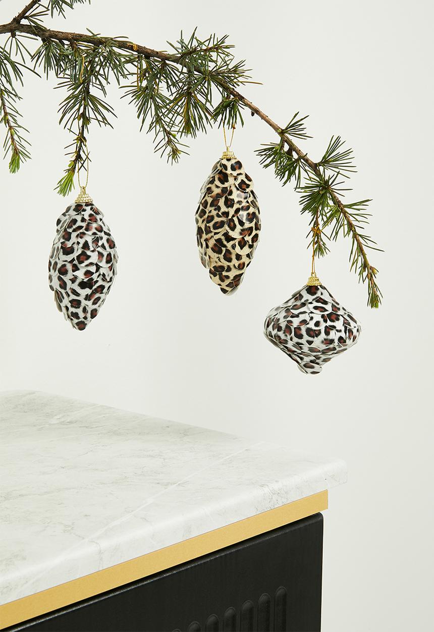 H&S - Wild 'n free xmas baubles set of 4 - multi