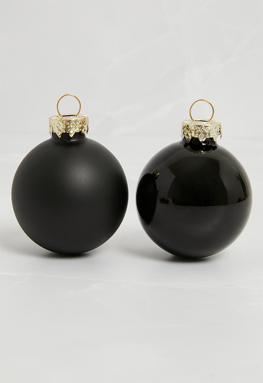 H&S - Merry xmas tree baubles - black