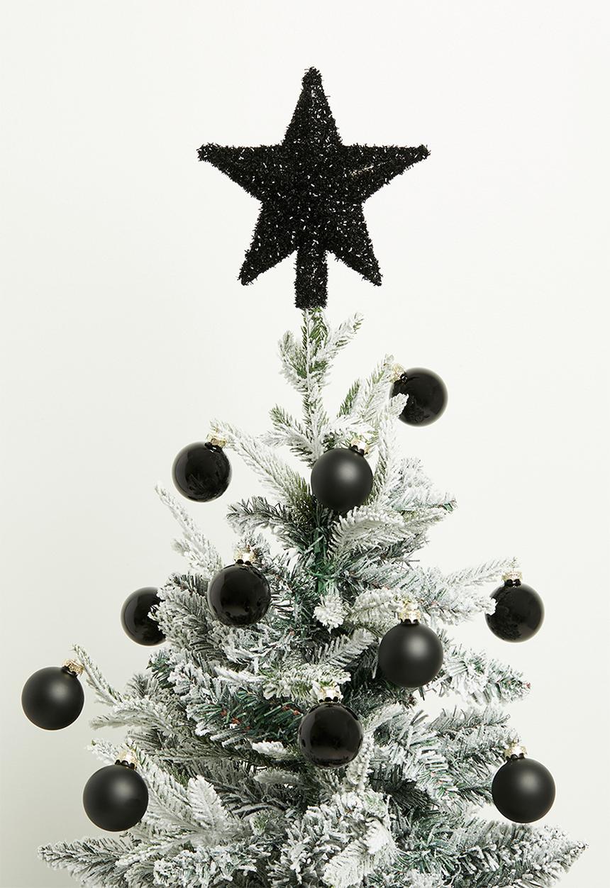 H&S - Merry xmas tree baubles - black