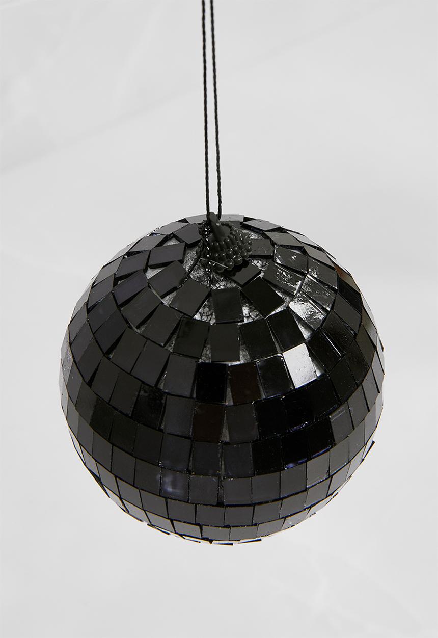 H&S - Mirror ball xmas decor set of 4 - black