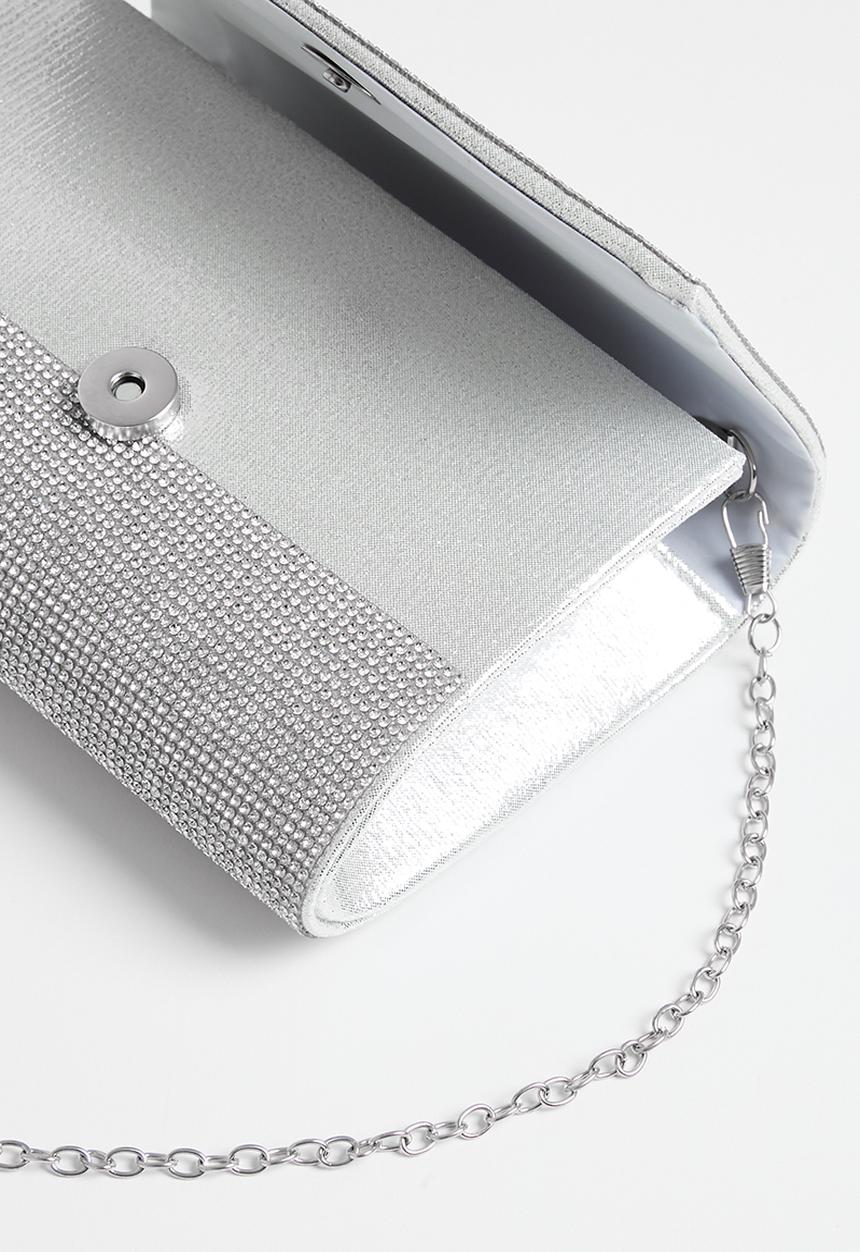 MILLA - Oasis opulence clutch bag - silver