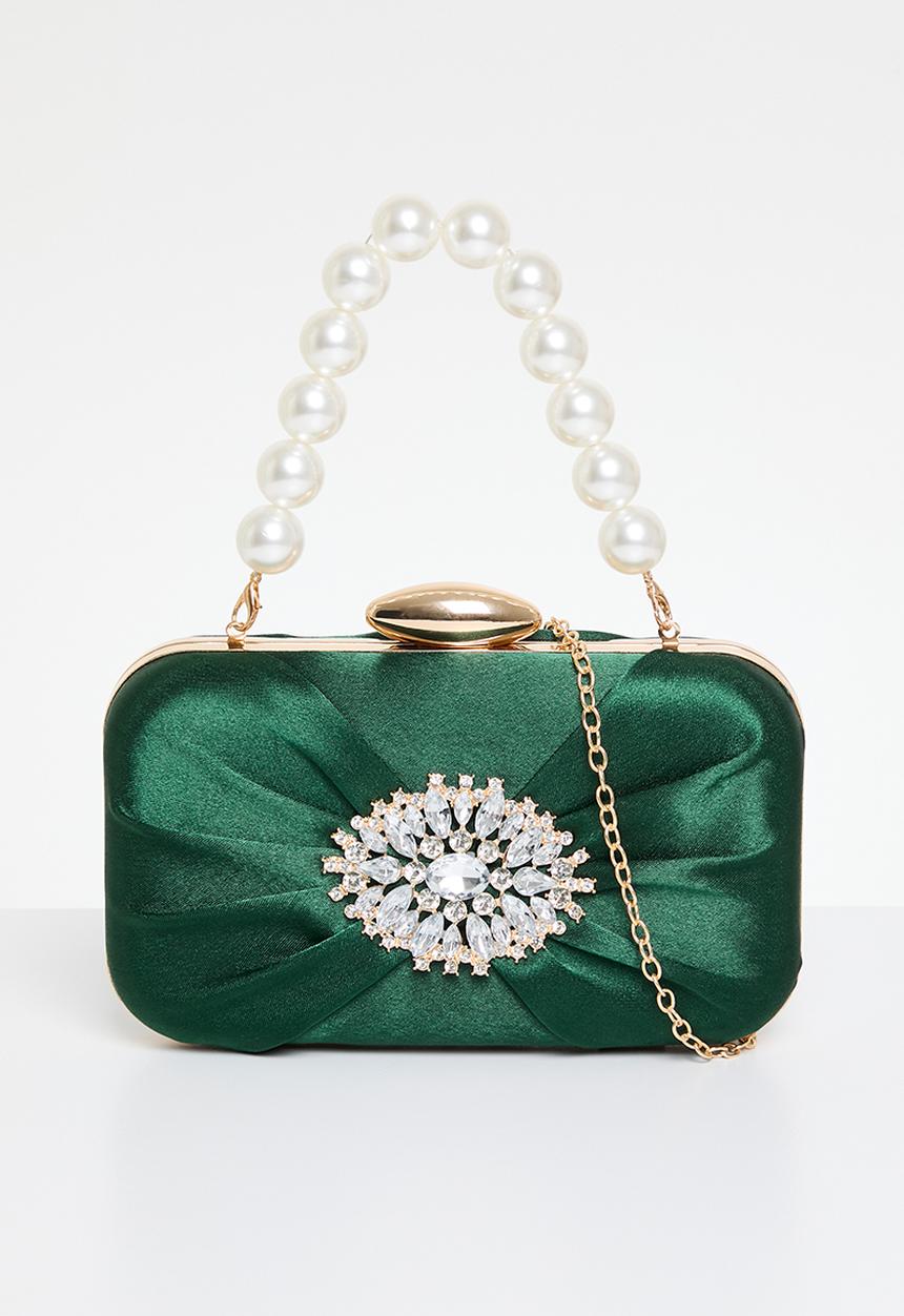 MILLA - Moonstone Embrace clutch bag-green