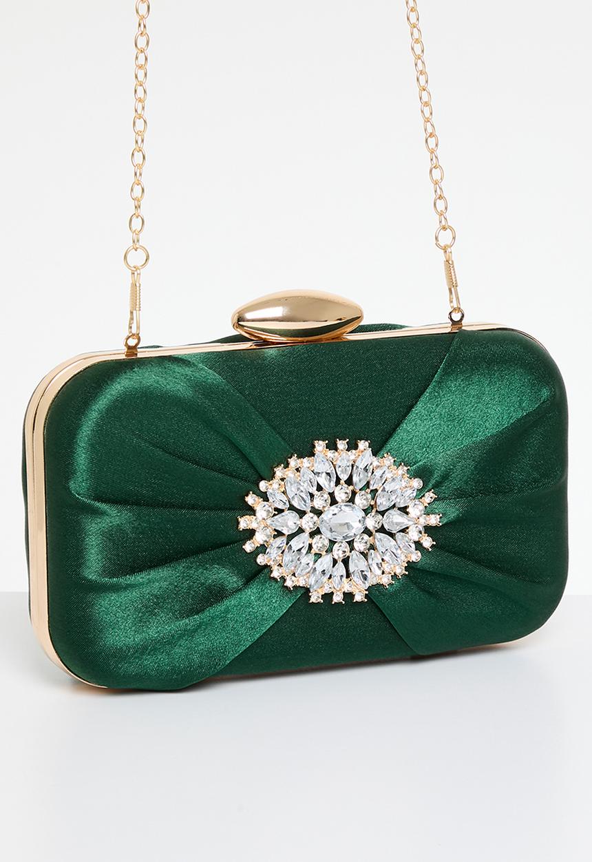 MILLA - Moonstone Embrace clutch bag-green