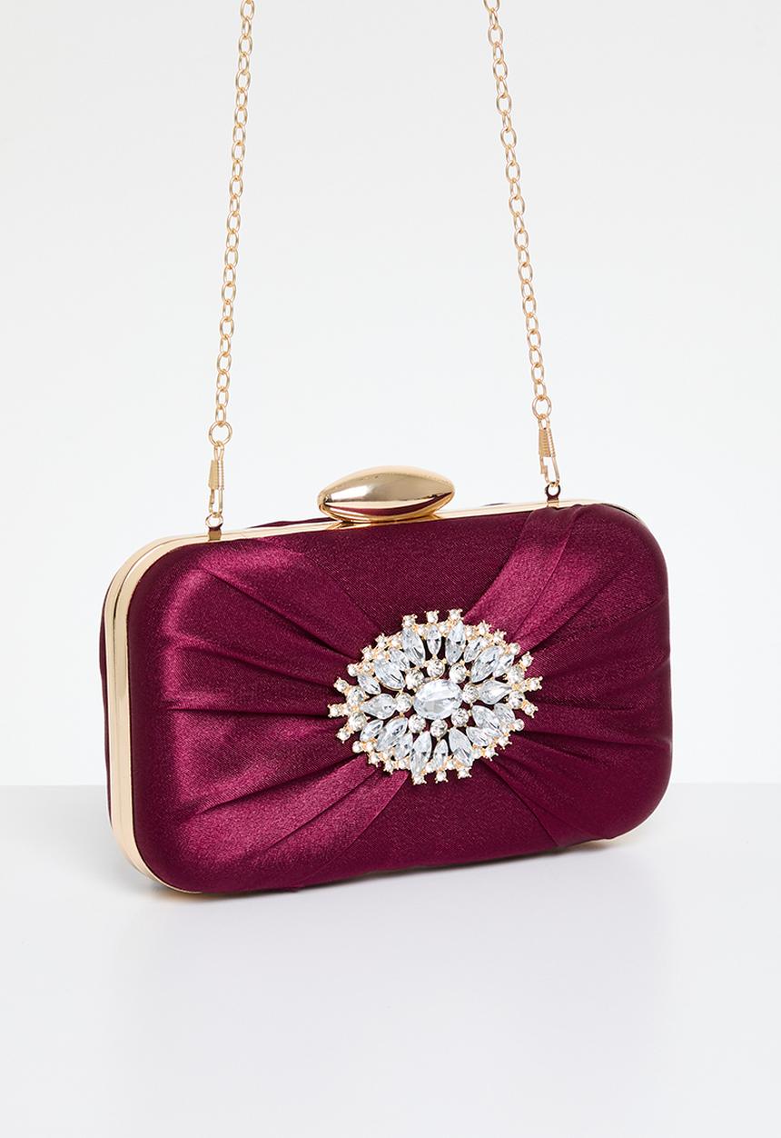 MILLA - Moonstone Embrace Clutch bag-burgundy