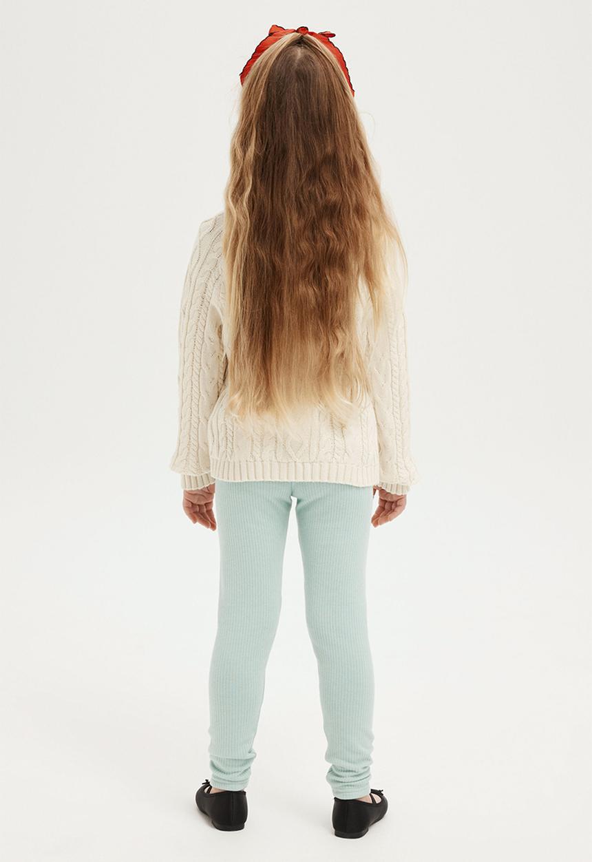 Cotton On - Maya fleece legging - barber blue rib