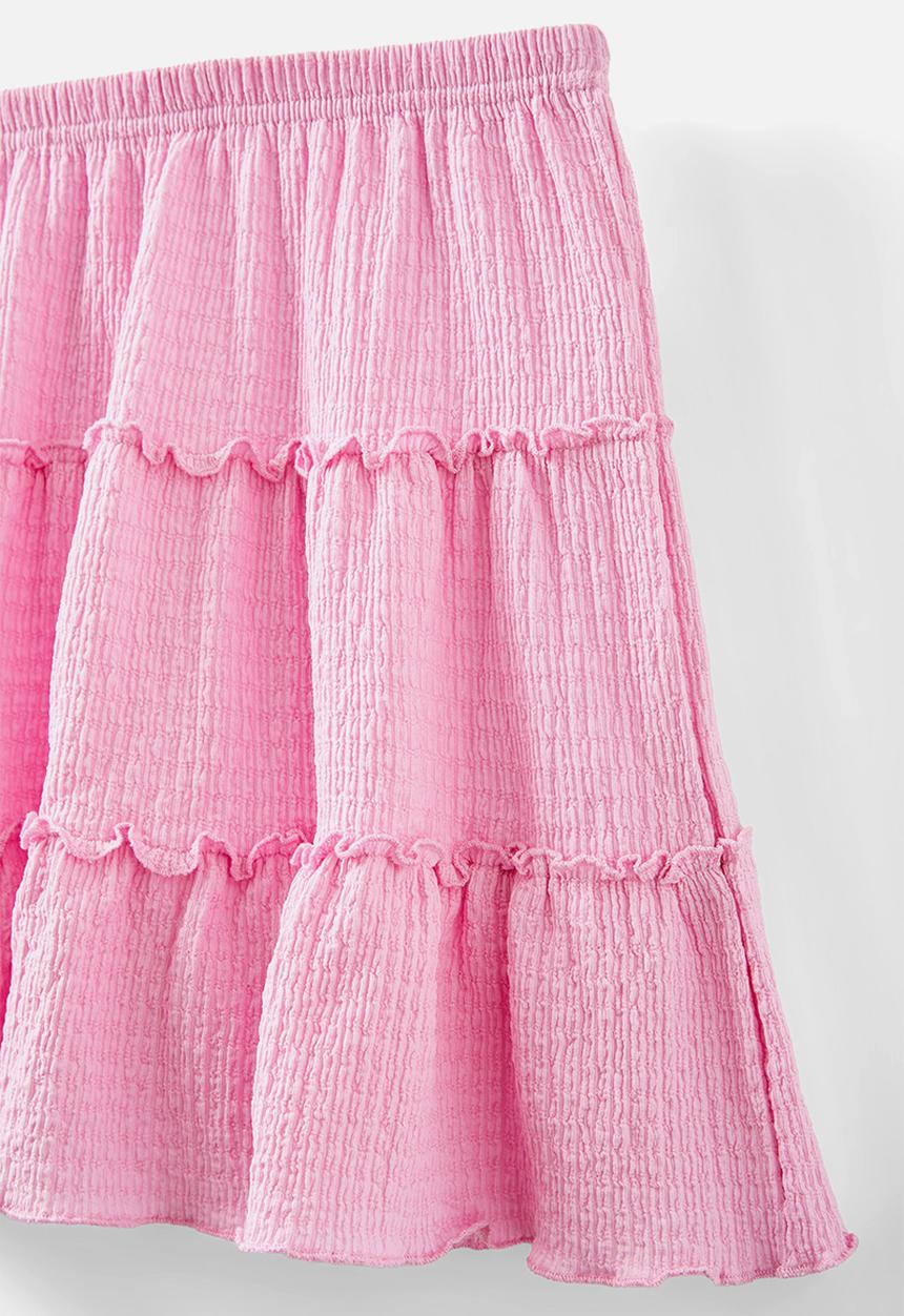 Cotton On - Hallie tiered skirt - cali pink