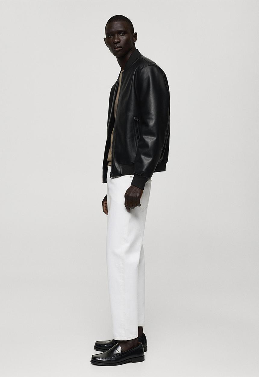 MANGO - Jacket pla - Black