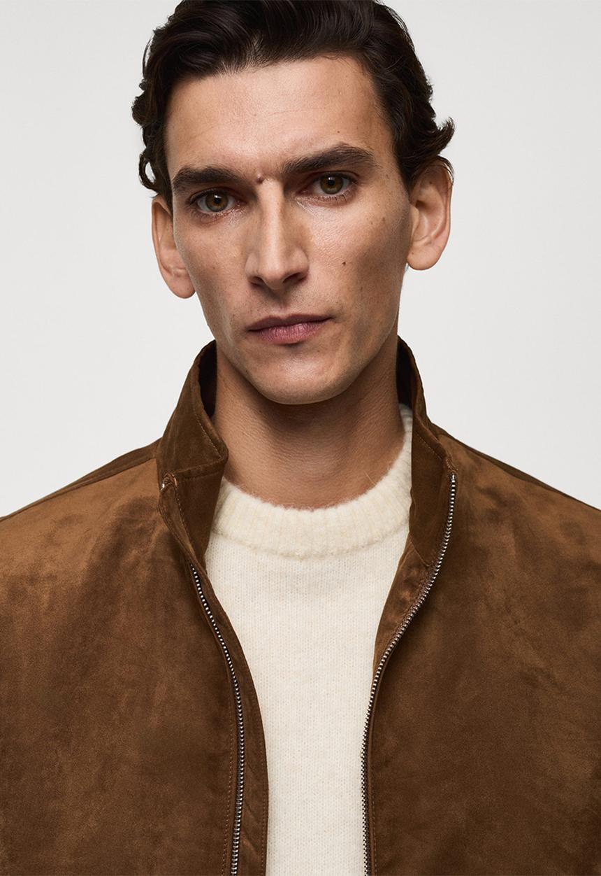 MANGO - Jacket parma - Dark Brown