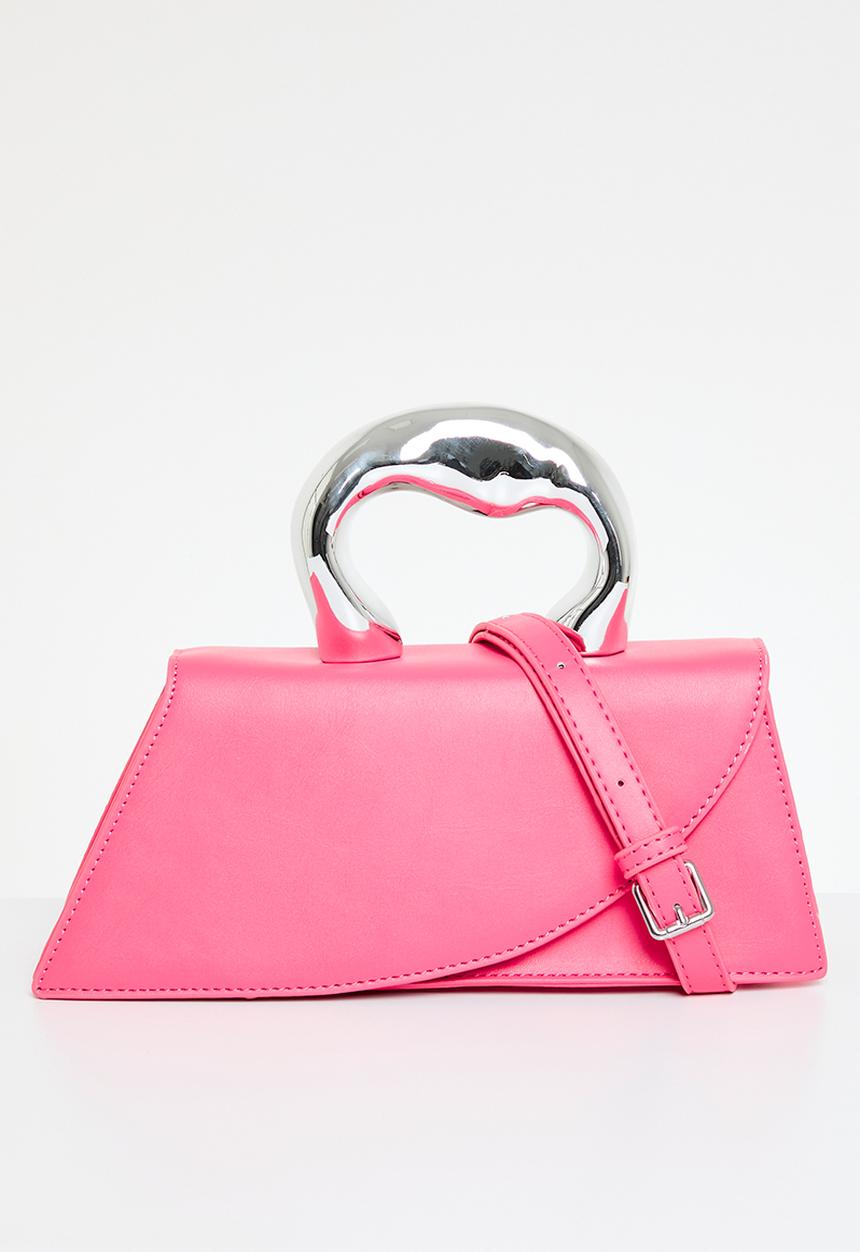 Superbalist - Metal handle crossbody bag - pink
