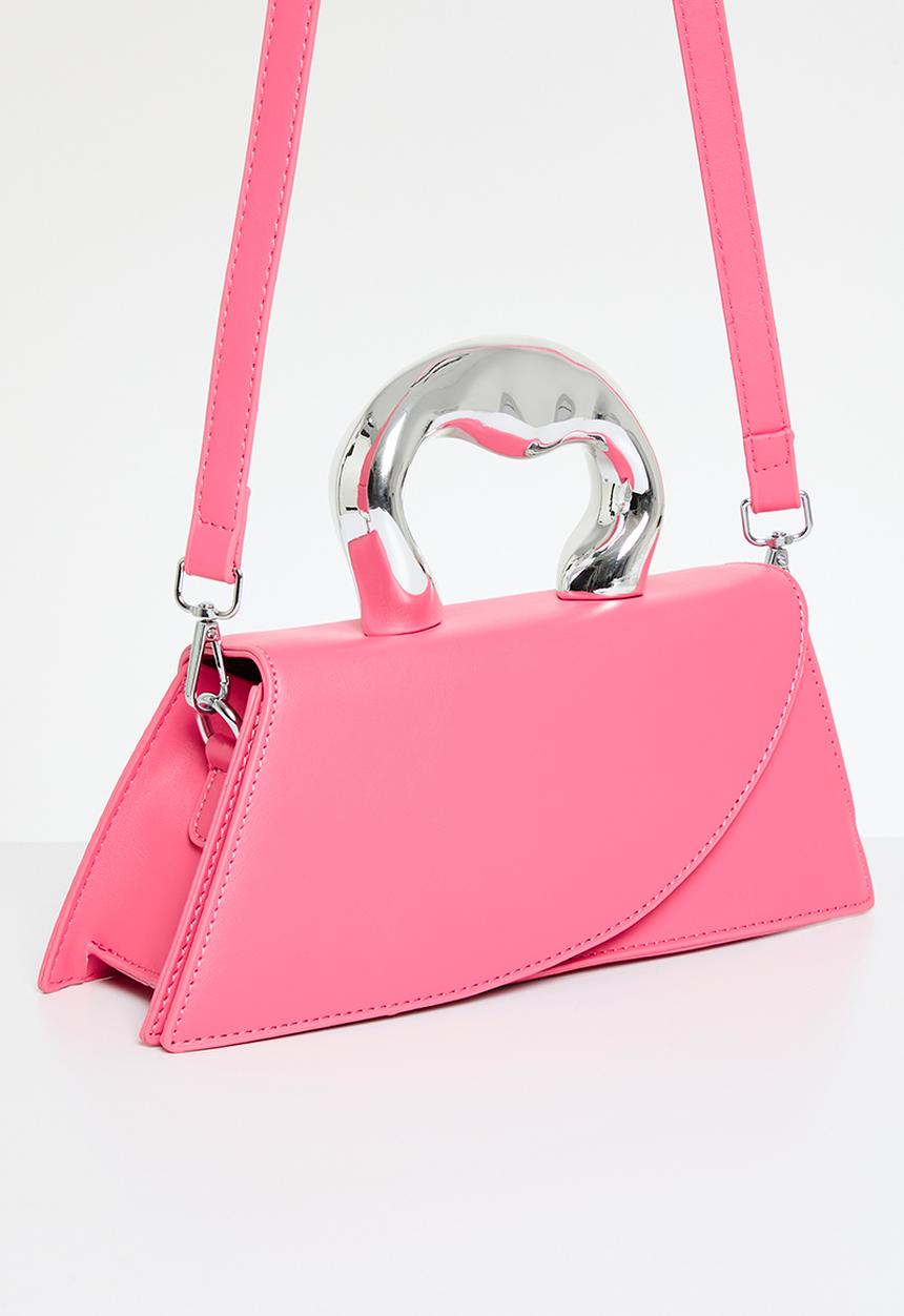 Superbalist - Metal handle crossbody bag - pink