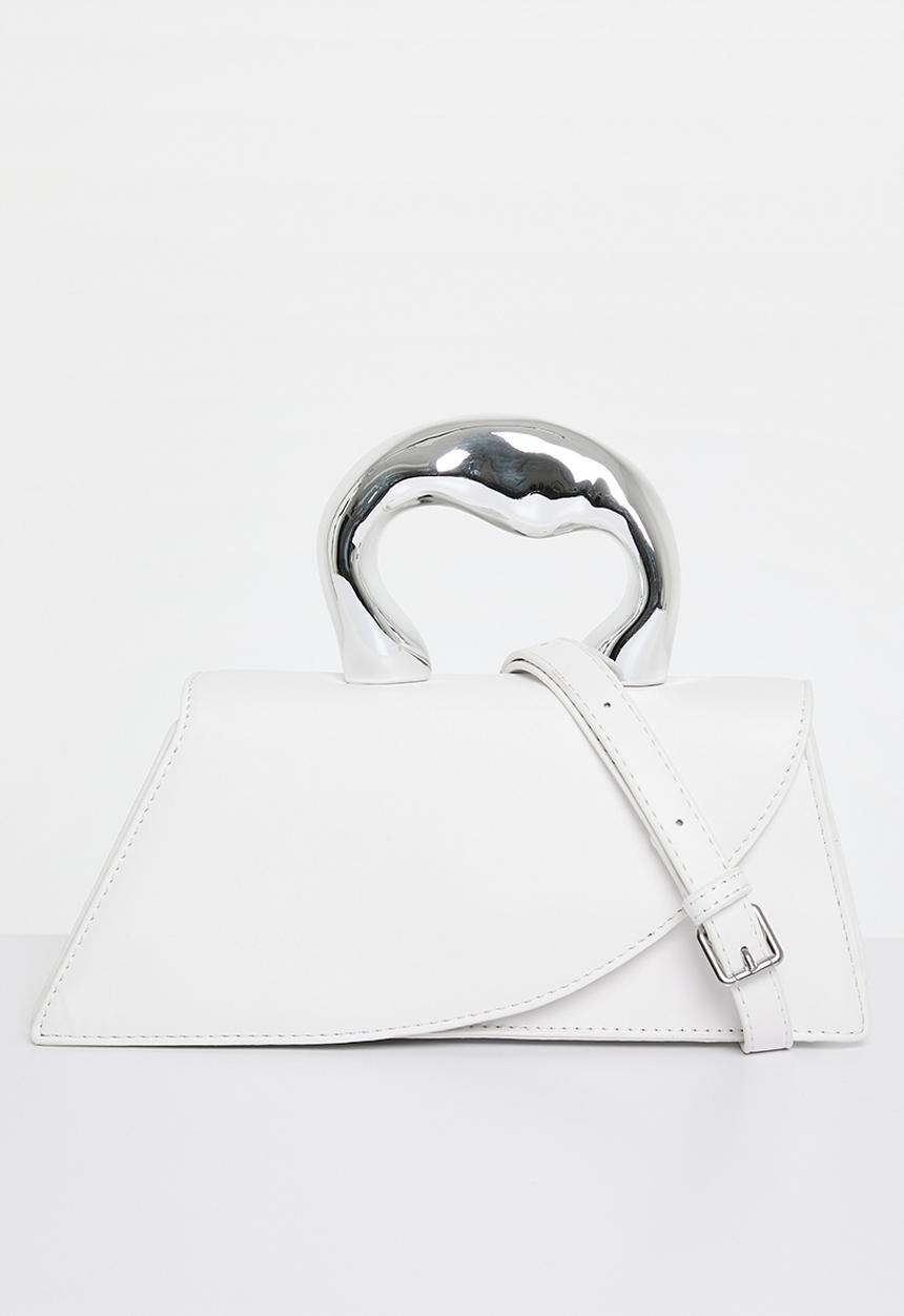 Superbalist - Metal handle crossbody bag - cream
